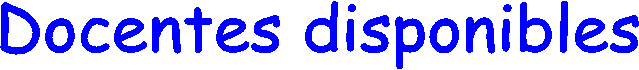 Docentes disponibles 